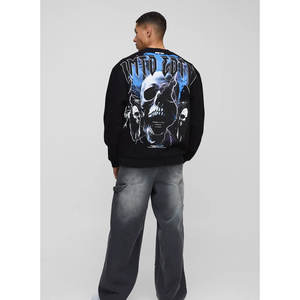 Sweat à capuche vintage personnalisé avec fermeture éclair délavée à l'acide pour hommes avec motif d'impression dtg style vieilli grande taille design de haute qualité - Product Image 5