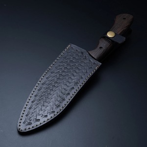 มีดเชฟสแตนเลสพร้อมที่จับไม้กุหลาบงานแฮนด์เมด - Product Image 3