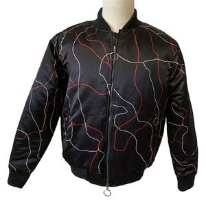 Chaqueta de cuero teñido liso de poliéster Spandex de alta calidad para hombre, chaquetas de sublimación hinchadas recortadas - Product Image 6