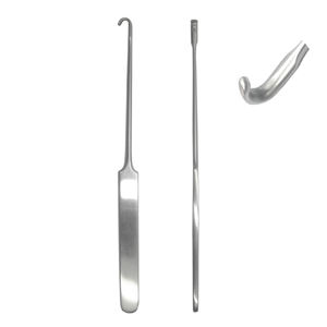 Instrumento quirúrgico veterinario Veritas, gancho de castración Snook, acero inoxidable, 20cm, mango plano, Manual, aprobado por CE ISO, 2017 - Product Image 1