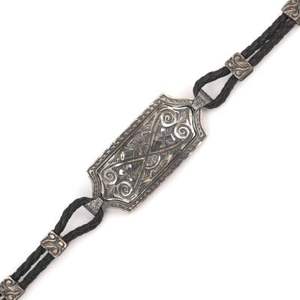 925 Sterling Silver Hand-Engraved <b>Leather</b> <b>Men</b>’s <b>Bracelet</b> | Handmade Turkish Jewelry - Product Image 2