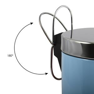 Pattumiera a pedale MSV 3L in acciaio inox blu pastello - Product Image 6