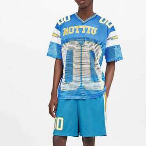 2025 Tonton personnalisé maille maillot de Football américain graphique Vintage maillot surdimensionné Boxy coupe maillot pour hommes et femmes - Product Image 3