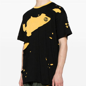 T-shirt surdimensionné personnalisé pour homme en polyester/coton, respirant et écologique, coupe classique, logo et couleurs personnalisés - Product Image 1