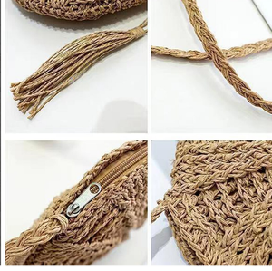 <b>Cute</b> Present Accessories for Woman Round Straw <b>Purse</b> Gift for Her Ladies Shoulder Straw Hand Bags Wholesale Products - Product Image 3