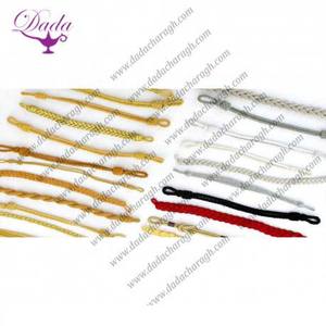 Correa de cordón de barbilla dorada trenzada - Product Image 2