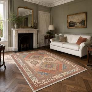 Netline Home Painted Heritage Terracotta <b>Washable</b> <b>Rug</b> - Product Image 2