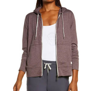 เสื้อฮู้ดขนแกะแขนยาวสำหรับผู้หญิง, เสื้อฮู้ดผ้าน้ำหนักเบาระบายอากาศได้ดีและเป็นมิตรกับสิ่งแวดล้อม - Product Image 1