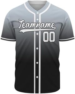 Nueva camiseta de béisbol y Softball: uniforme deportivo personalizado con botones para hombres, mujeres y niños - Product Image 2