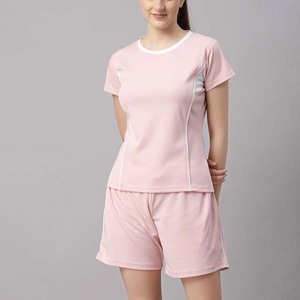 Vêtements décontractés Quickdry Ensemble léger et personnalisé pour femmes Ensemble 2 pièces avec logo personnalisé Ensemble solide pour femmes Vêtements décontractés Service OEM - Product Image 2