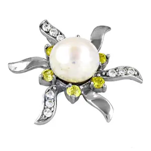 จี้ไข่มุกและอัญมณีสีเงินสำหรับผู้หญิง สวมใส่ได้ทุกวัน จี้ไข่มุกและเครื่องประดับที่สง่างาม - Product Image 3