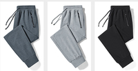 Pantalon décontracté pour homme 100% coton, grande taille, style jogging, imperméable, respirant, brodé, taille mi-haute