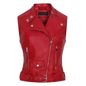 Recién llegado, Chaleco de piel de cordero auténtica para mujer, lona impermeable con decoración Vintage, moda al por mayor para invierno - Product Image 2