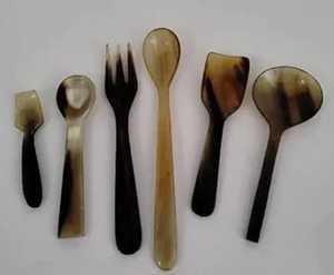 เครื่องใช้ในครัวทำจากเขาควายธรรมชาติพร้อมช้อนเขาและส้อมฮอร์น - Product Image 2