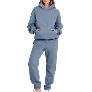 Conjunto de chándal con logotipo personalizado de dos piezas, pantalones de chándal y sudaderas con capucha, pantalones de chándal y Sudadera con capucha con logotipo personalizado - Product Image 1