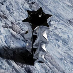 Jarrón de Cerámica Plateado Contemporáneo Memphis de 30 cm, Exquisito y Duradero - Product Image 2