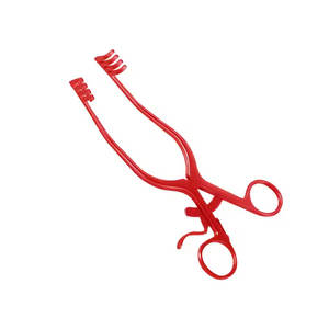 Retractor Adson de Alta Calidad de 320 mm en Rojo, Instrumento Quirúrgico Manual Autoestático de Acero Inoxidable para Obstetricia y Ginecología - Product Image 5
