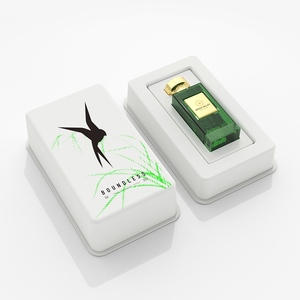 Caja de Embalaje de Perfume de Pulpa Moldeada Biodegradable OEM, Impresión de Golondrina, Banda Elástica Verde Neón, Regalo de Lujo - Product Image 1