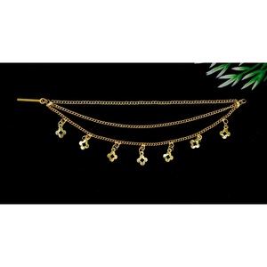 New Design Gold Plaetd Ear Chain for Engagement <b>Wedding</b> <b>Gift</b> Style Indian Traditional Ideal For <b>Wedding</b> Festive Occasions - Product Image 1