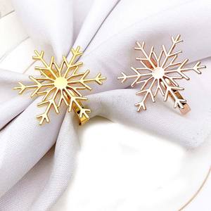 Stainless Steel <b>Gold</b> plated Wedding Banquet Decoration napkin ring high quality royal napkin ring for restaurant - Product Image 2