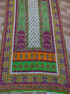 2025 colección Ssumaira de lujo de alta calidad serigrafiada bordada crepé seda Dupatta secuencia bordada trabajo para indio - Product Image 5