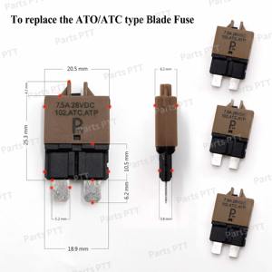 Disjoncteur ATC/ATO T1 7,5a à réinitialisation manuelle, pièces détachées pour automobile PTT - Product Image 5