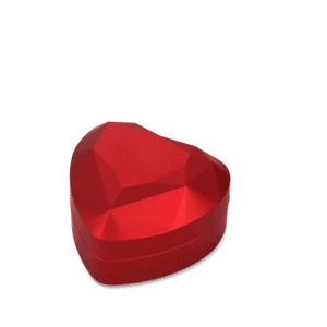 Boîte à bijoux en forme de cœur rouge éclairée par LED Jeulia, moderne et luxueuse, en plastique - Product Image 1