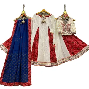 高级现成重型钱德里库尔蒂裤，配有Dupatta Anarkali Salwar Kameez，用于婚礼和派对服装