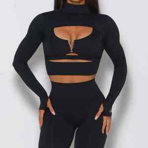 Conjunto de yoga deportivo personalizado de 2 piezas sexy para mujer-Sujetador deportivo y mallas Ropa de gimnasio para mujeres activas - Product Image 3