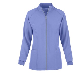 Nouveau Style femmes haute qualité multicolore veste d'allaitement Snap avant à manches longues fermeture éclair conçu pour les uniformes Scrubs - Product Image 1
