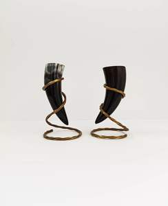 Support de corne à boire Viking écologique du fabricant indien de meilleure qualité corne de boeuf polie bière à boire artisanat naturel - Product Image 5