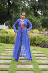 Vestido de fiesta diario para mujer Faux Georgette Kurtis indio étnico listo para usar Salwar patrón Elegante ropa paquistaní - Product Image 5