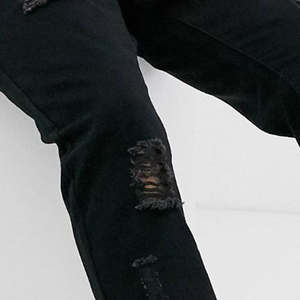 Pantalones casuales de alta calidad para hombre Slim Fit Blue Men Denim Cintura alta Pantalones largos Pantalones vaqueros Mono general para hombres - Product Image 5