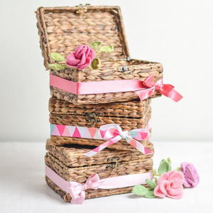 Jacinto de agua natural tejido a mano, caja de regalos islámicos para el Ramadán, Jacinto antiguo decorativo, conjunto hecho de Vietnam - Product Image 1