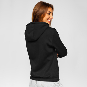 Quick Dry Comfortable Light <b>Weight</b> High Quality Best Design OEM ODM 2025 <b>Women</b> Zipper Hoodies in Black Color - Product Image 5