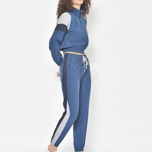 Women Winter Solid <b>Polyester</b> <b>Tracksuit</b> Set Breathable Sportswear for Gym and Casual Wear - Product Image 3