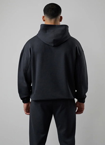 Chándal hecho a medida de invierno sólido 450 GSM para hombre, pantalones de chándal con logotipo impreso personalizado, conjunto de Sudadera con capucha, dobladillo elástico de lana de ajuste Regular - Product Image 6