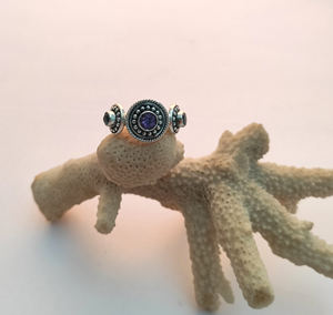 925 Sterling Silver Ladies Fine Jewelry Green Amethyst Cut Gemstone & Diamond Wedding & Casual Rings Wholesale Factory Direct - Product Image 1