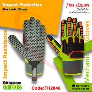 Gants de mécanicien de protection contre les chocs en cuir synthétique de haute qualité pour un usage quotidien 2024 gants en cuir en gros du Pakistan - Product Image 3
