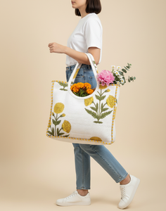 À la mode Tradition femmes coton sac fourre-tout écologique Antique motif Style indien épaule pour femmes à la main sacs fourre-tout ensemble - Product Image 3