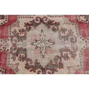 พรมวินเทจ 3.8x6.9 ฟุต (117x210 ซม.) สีแดง พรมโมร็อกโกตุรกี - Product Image 5