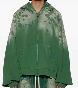 ชุดเซ็ตเสื้อฮู้ดดี้และกางเกงสเวตแพนท์สตรีทแวร์แบบสั่งทำพิเศษ ผ้าคอตตอนหวีอย่างดี 500 กรัม ทรงโอเวอร์ไซส์ ล้างสีแบบแอซิดวอช ทนทาน คุณภาพระดับ OEM - Product Image 5