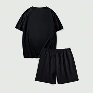 Ensemble deux pièces T-shirt et short OEM 2026 pour homme, 100 % coton, tissu tricoté à séchage rapide, manches courtes, motif 3D, collection été - Product Image 6