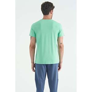 Camiseta Calvin Aqua Basic para Hombre, 100% Algodón, Estilo Jersey, 88245 - Product Image 2