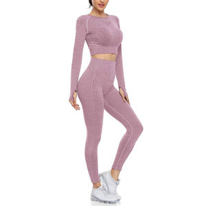 Conjunto Deportivo de Alta Calidad, Leggings de Cintura Alta, Traje de Manga Larga para Entrenamiento, Ropa Deportiva para Gimnasio, Ropa de Fitness para Mujer, Conjunto de Yoga 2026 - Product Image 5