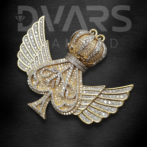 Colgante de Diamantes Estilo Hip Hop, Plata de Ley 925 Chapada en Oro, Joyería Clásica con Dijes de Rapero Completamente Engastados para Fiestas Unisex - Product Image 4