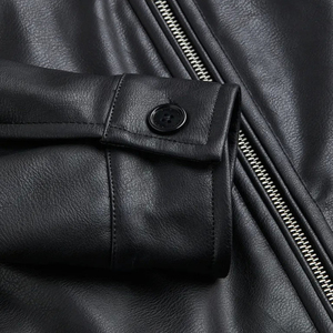 Veste en similicuir souple personnalisée en usine vente en gros pour l'extérieur veste en cuir à fermeture éclair doublée à la mode populaire pour homme de qualité mentop - Product Image 2