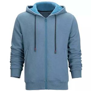 Sudaderas con Capucha de Estilo Básico con Cremallera Completa de Calidad Personalizada para Ropa de Hombre, Ropa de Trabajo Lisa, Sudaderas con Capucha de Invierno para Hombre - Product Image 1