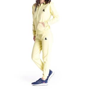 Ropa de calle Color sólido 100% algodón transpirable Zip Sweatsuit Set mujeres Stand Front Heavyweight Winter Sporty Hoodie Jogger - Product Image 2