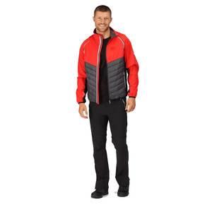 OEM respirant hommes matelassé couleur bloc fermeture éclair Softshell veste col montant avec manches attachables pour l'hiver - Product Image 3